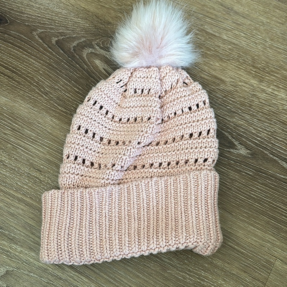 Dillards Knit Pom Beanie Pink
